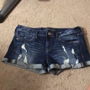 Express Distressed jean shorts